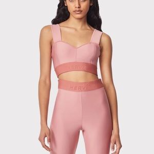 Hervé  Leger logo bra top and bike shorts